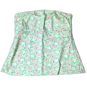 Vineyard Vines Womens Strapless‎ Halter Top Size 6 Starfish Flower Print Shirt
